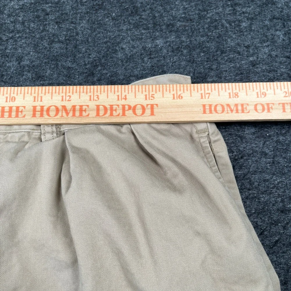 Vintage Polo Ralph Lauren Tyler Chino Shorts Mens 34 Beige Cotton Pleated Front